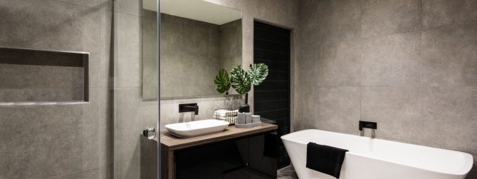 Large Modern Bathroom Design | JDS Floor Concepts - Craftsmen of Visionary Tile & Flooring Possibilities in Southwest Florida